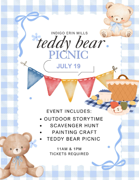 Indigo Erin Mills: Teddy Bear Picnic 11am