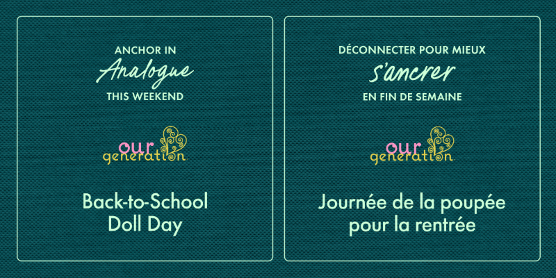 Indigokids Presents: Back-to-School Doll Day / Journée de la poupée pour la rentrée - Get your tickets now!
